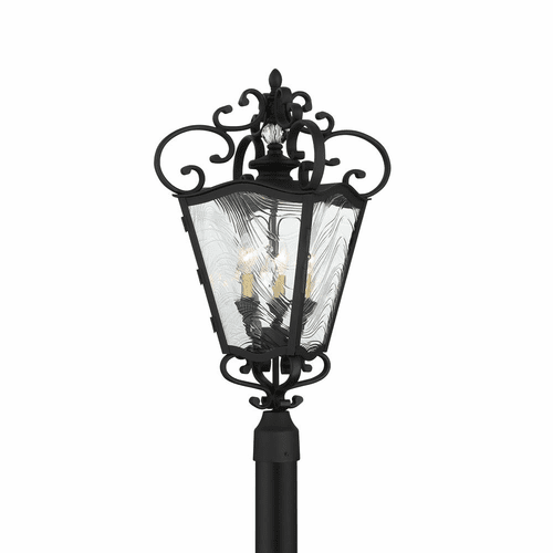 Great Outdoors Brixton Ivy 2 Light Outdoor Post - Coal W/Honey Gold - 9335-661