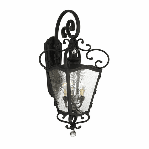 Great Outdoors Brixton Ivy 3 Light Outdoor Lantern - Coal W/Honey Gold - 9333-661
