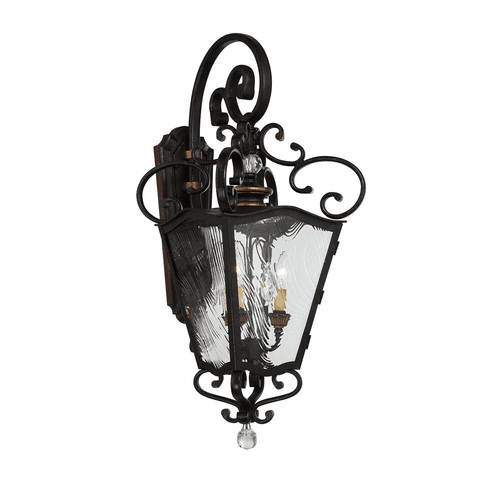 Great Outdoors Brixton Ivy 3-LT Outdoor Lantern - Terraza Village Aged - 9333-270