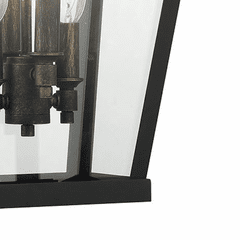 Great Outdoors Chateau Grande 4-LT Outdoor Wall Mount - Coal W/Gold - 72783-66G