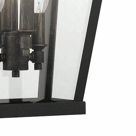 Great Outdoors Chateau Grande 4-LT Outdoor Wall Mount - Coal W/Gold - 72783-66G