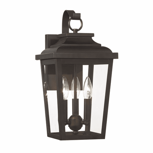 Great Outdoors Irvington Manor 3 Light Wall Mount - Chelesa Bronze - 72172-189-C