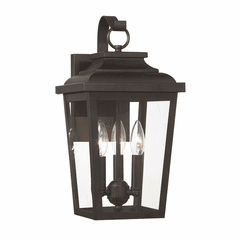 Great Outdoors Irvington Manor 3 Light Wall Mount - Chelesa Bronze - 72172-189-C