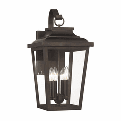 Great Outdoors Irvington Manor 4 Light Wall Mount - Chelesa Bronze - 72173-189-C