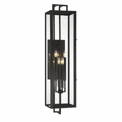 Great Outdoors Knoll Road 4 Light Wall Mount - Coal - 73333-66A