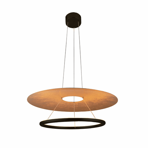 Helios LED Reflected Light Pendant - Matte Black - NSH-4432-MBGL