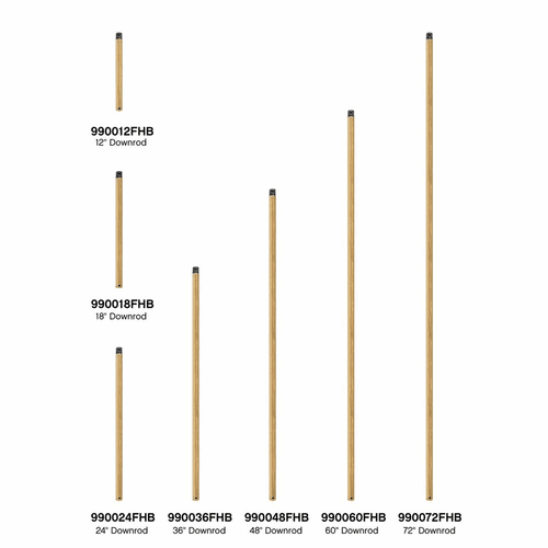 Hinkley 12" Downrod  12" Downrod - Heritage Brass - 990012FHB