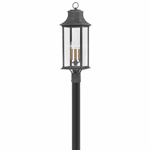 Hinkley Adair Outdoor Post Mount - Aged Zinc - 2931DZ-LL