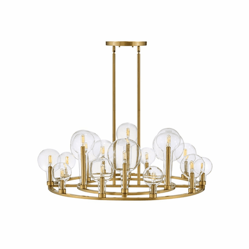 Hinkley Alchemy Large Single Tier Chandelier - Lacquered Brass - 30529LCB