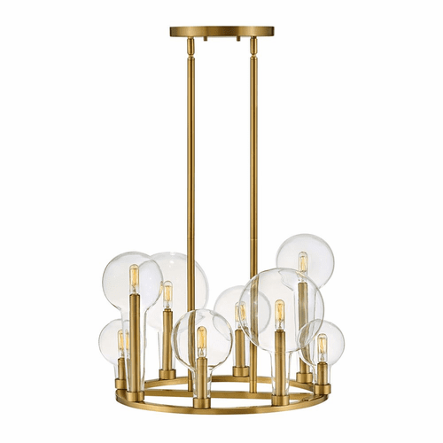 Hinkley Alchemy Medium Single Tier Chandelier - Lacquered Brass - 30526LCB