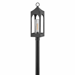 Hinkley Amina Outdoor Lg Post Top/Pier Mount Lantern - Distressed Zinc - 18081DSZ
