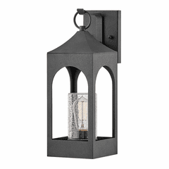 Hinkley Amina Outdoor Small Wall Mount Lantern - Distressed Zinc - 18080DSZ