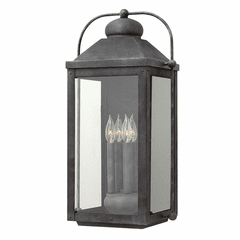 Hinkley Anchorage Outdoor Extra Large Wall Mount - Aged Zinc - 1858DZ