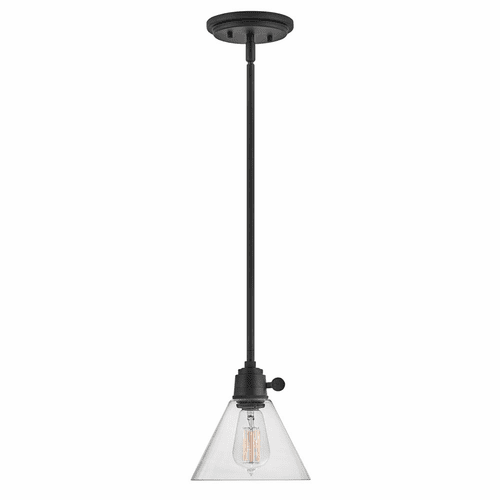 Hinkley Arti Small Pendant - Black with Clear glass - 3697BK-CL
