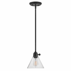 Hinkley Arti Small Pendant - Black with Clear glass - 3697BK-CL