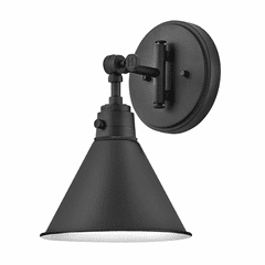 Hinkley Arti Small Single Light Wall Sconce - Black - 3691BK