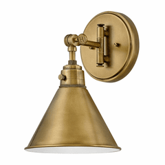 Hinkley Arti Small Single Light Wall Sconce - Heritage Brass - 3691HB