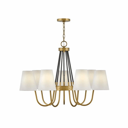 Hinkley Aston Large Single Tier Chandelier - Heritage Brass - 37386HB