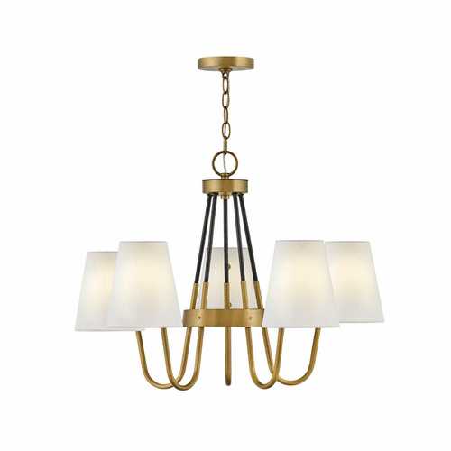 Hinkley Aston Medium Single Tier Chandelier - Heritage Brass - 37385HB