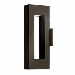 Hinkley Atlantis Outdoor Medium Wall Mount Lantern - Bronze - 1640BZ-LL