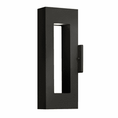Hinkley Atlantis Outdoor Medium Wall Mount Lantern - Satin Black - 1640SK-LL