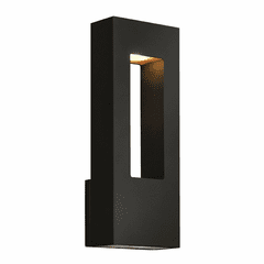 Hinkley Atlantis Outdoor Medium Wall Mount Lantern - Satin Black - 1648SK-LL