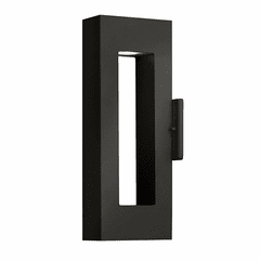 Hinkley Atlantis Outdoor Small Wall Mount - Satin Black - 1640SK-LED