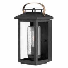 Hinkley Atwater Outdoor Small Wall Mount Lantern - Black - 1160BK-LL