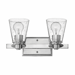 Hinkley Avon 2-LT Bath Light - Chrome with Clear Glass - 5552CM-CL