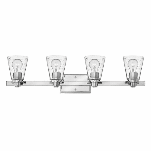 Hinkley Avon 4-LT Bath Light - Chrome with Clear Glass - 5554CM-CL