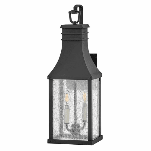 Hinkley Beacon Hill 2-LT Medium Wall Mount Lantern - Museum Black - 17464MB