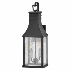 Hinkley Beacon Hill 2-LT Medium Wall Mount Lantern - Museum Black - 17464MB