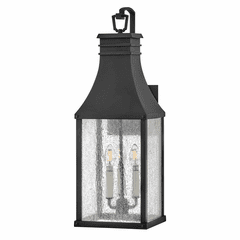 Hinkley Beacon Hill 3-LT Large Wall Mount Lantern - Museum Black - 17465MB