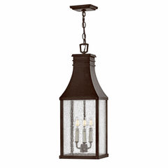 Hinkley Beacon Hill 3-LT Medium Hanging Lantern - Blackened Copper - 17462BLC
