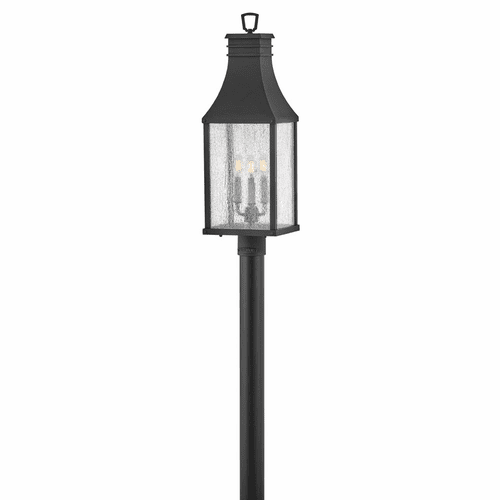 Hinkley Beacon Hill 3LT Large Post Top/Pier Mount Lantern - Museum Black - 17461MB