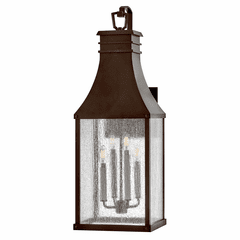 Hinkley Beacon Hill 4-LT XL Wall Mount Lantern - Blackened Copper - 17468BLC