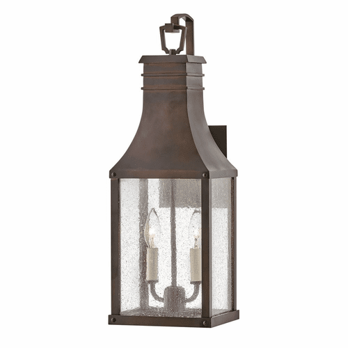 Hinkley Beacon Hill Outdoor Med Wall Mount Lantern - Blackened Copper - 17464BLC