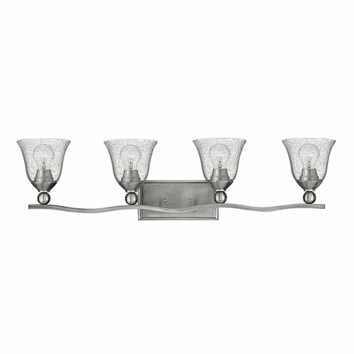Hinkley Bolla 4-LT Bath Light - Brushed Nickel with Clear Glass - 5894BN-CL