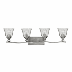 Hinkley Bolla 4-LT Bath Light - Brushed Nickel with Clear Glass - 5894BN-CL