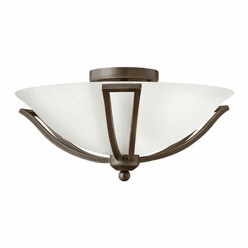 Hinkley Bolla Bath Flush Mount - Olde Bronze with Opal Glass - 4660OB-OPAL