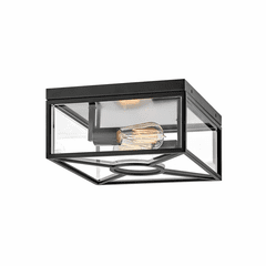 Hinkley Brixton Outdoor Medium Flush Mount - Black - 18373BK