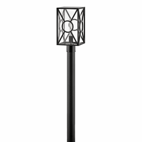 Hinkley Brixton Outdoor Medium Post Top or Pier Mount Lantern - Black - 18371BK