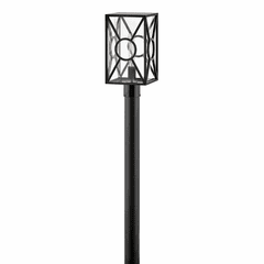 Hinkley Brixton Outdoor Medium Post Top or Pier Mount Lantern - Black - 18371BK