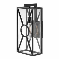 Hinkley Brixton Outdoor Medium Wall Mount Lantern - Black - 18374BK