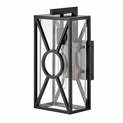 Hinkley Brixton Outdoor Small Wall Mount Lantern - Black - 18370BK