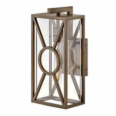Hinkley Brixton Outdoor Small Wall Mount Lantern - Burnished Bronze - 18370BU
