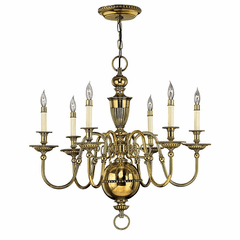 Hinkley Cambridge Single Tier Foyer Chandelier - Burnished Brass - 4416BB Hinkley Cambridge Single Tier Foyer Chandelier - Burnished Brass - 4416BB