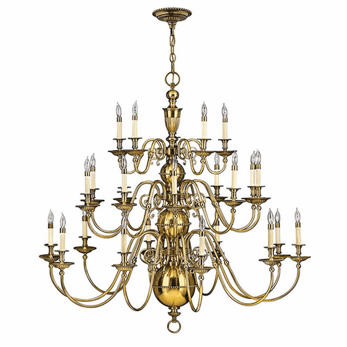 Hinkley Cambridge Three Tier Foyer Chandelier - Burnished Brass - 4419BB