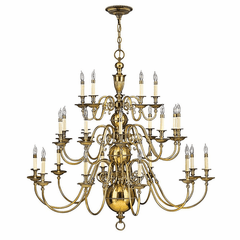 Hinkley Cambridge Three Tier Foyer Chandelier - Burnished Brass - 4419BB Hinkley Cambridge Three Tier Foyer Chandelier - Burnished Brass - 4419BB