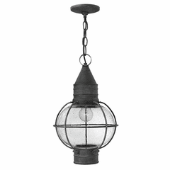 Hinkley Cape Cod Outdoor Hanging Light - Aged Zinc - 2202DZ